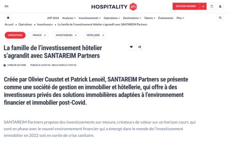 Article presse Santareim Partners