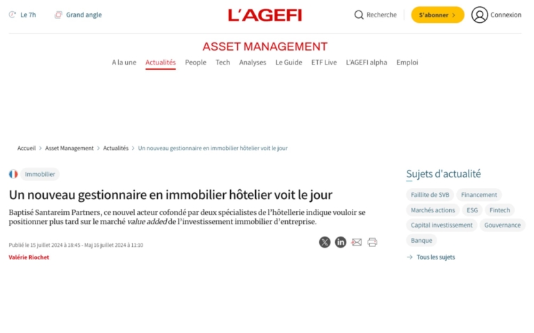 Article presse Santareim Partners